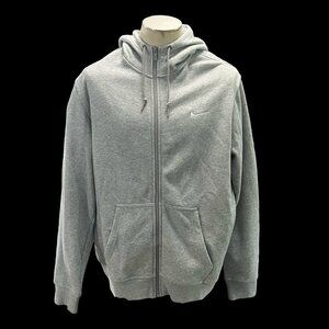 Men's Nike Hoodie  Sweatshirt  Pullover Club Fleece Jacket - Gray